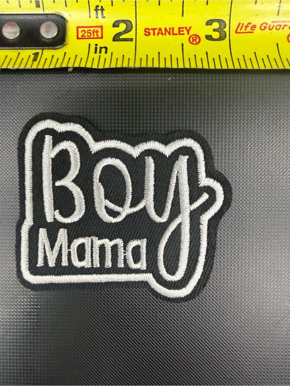 Boy Mama Black & White Patch - Kids Bottoms Accent